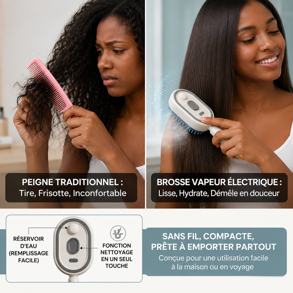 Brosse à Vapeur Professionnelle Sans Fil
