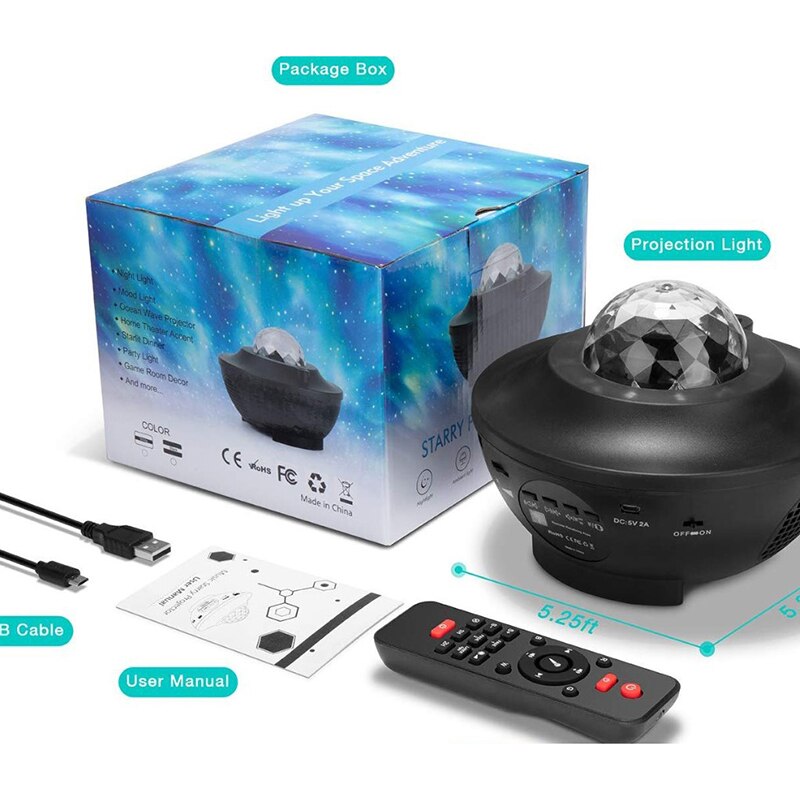 Projecteur Galaxie Bluetooth :Transforme N’importe Quelle Pièce en Ciel Étoilé – Prépare-toi à Dire WOW !"
