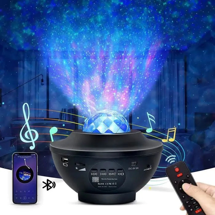 Projecteur Galaxie Bluetooth :Transforme N’importe Quelle Pièce en Ciel Étoilé – Prépare-toi à Dire WOW !"