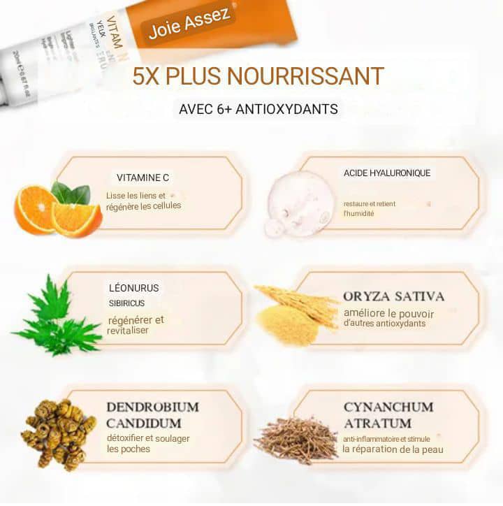 Crème anticernes, anti-poches, anti-rides éclaicissante JoyPretty++