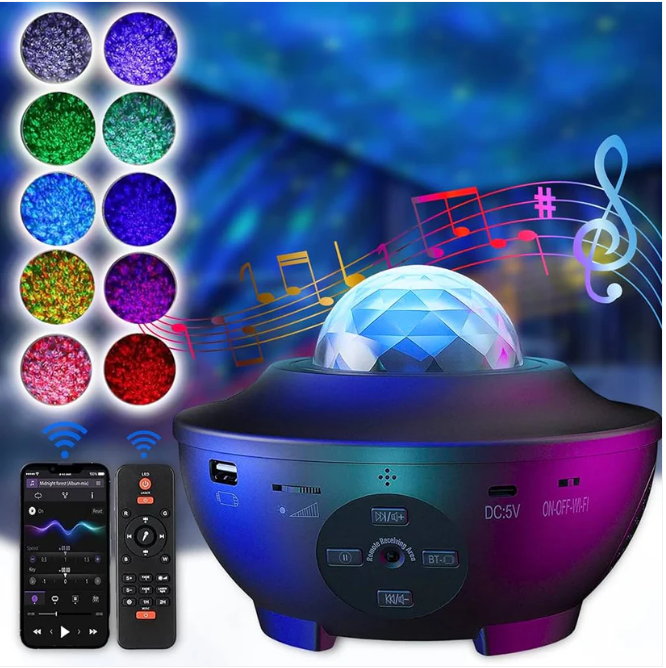Projecteur Galaxie Bluetooth :Transforme N’importe Quelle Pièce en Ciel Étoilé – Prépare-toi à Dire WOW !"